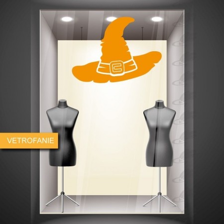 vetrofania halloween - cappello strega vetrofania halloween - cappello strega